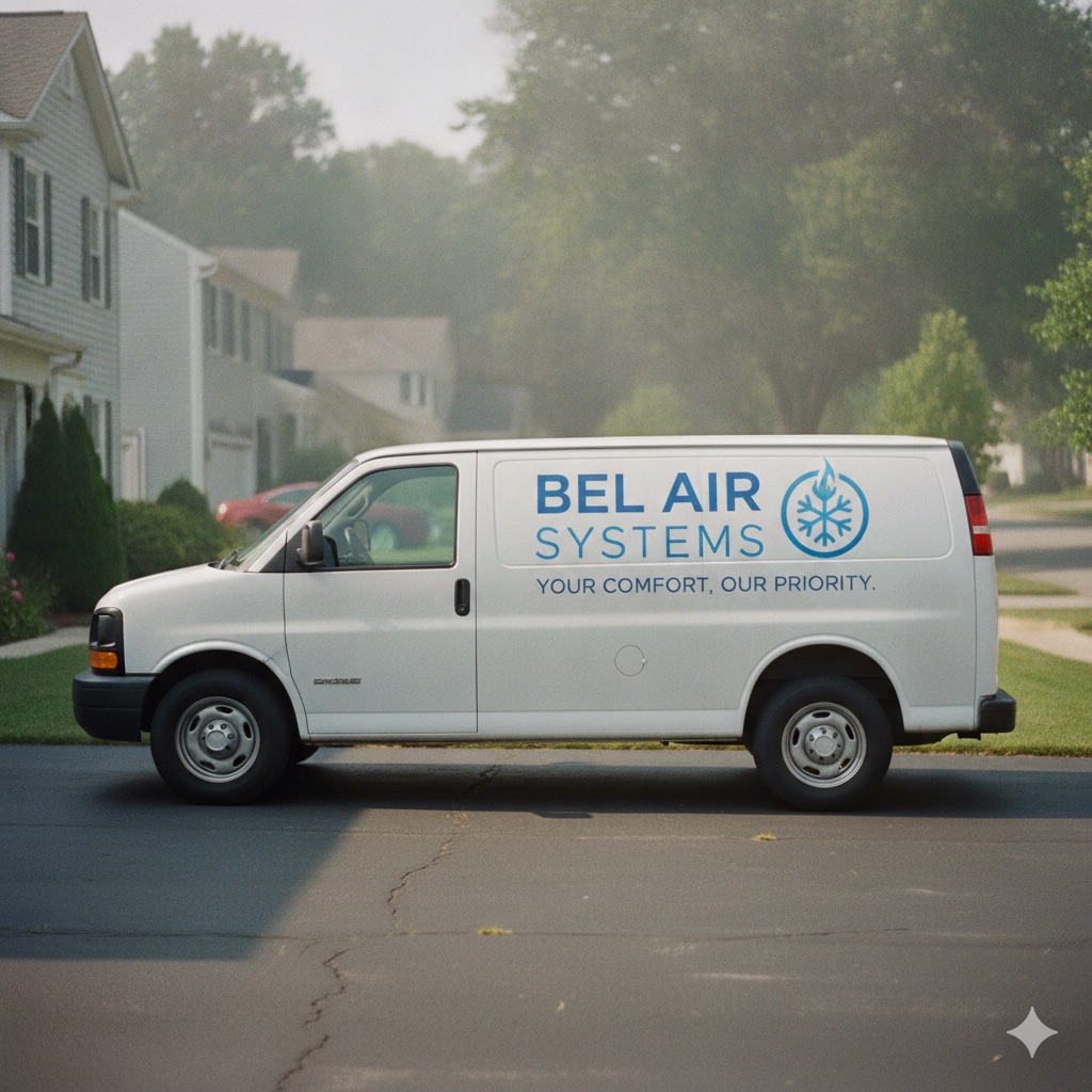 Bel Air Systems branded service van — your local HVAC team in Howell, NJ